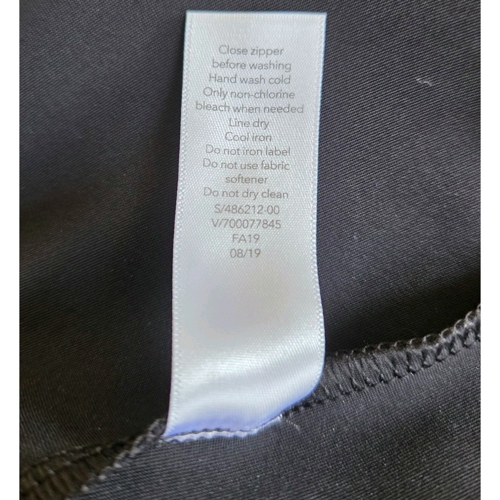 Athleta Interstellar Tight Black‎ Leggings Yoga Pants Women's Size 8 Side Zipper - Picture 8 of 8